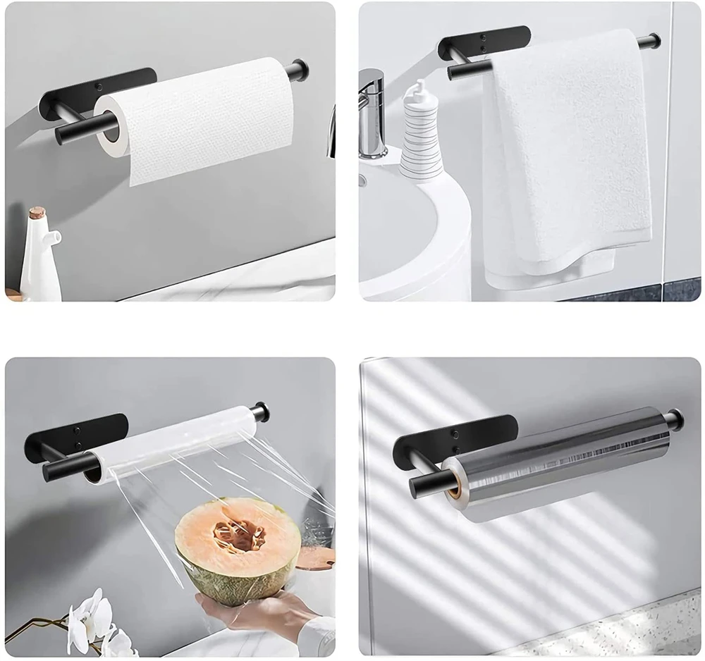 1~2PCS Toilet Paper Rack Bathroom Paper Towel Holder Adhesive Absorbent Paper Dispenser WC Kitchen Hardware Storage Accessories