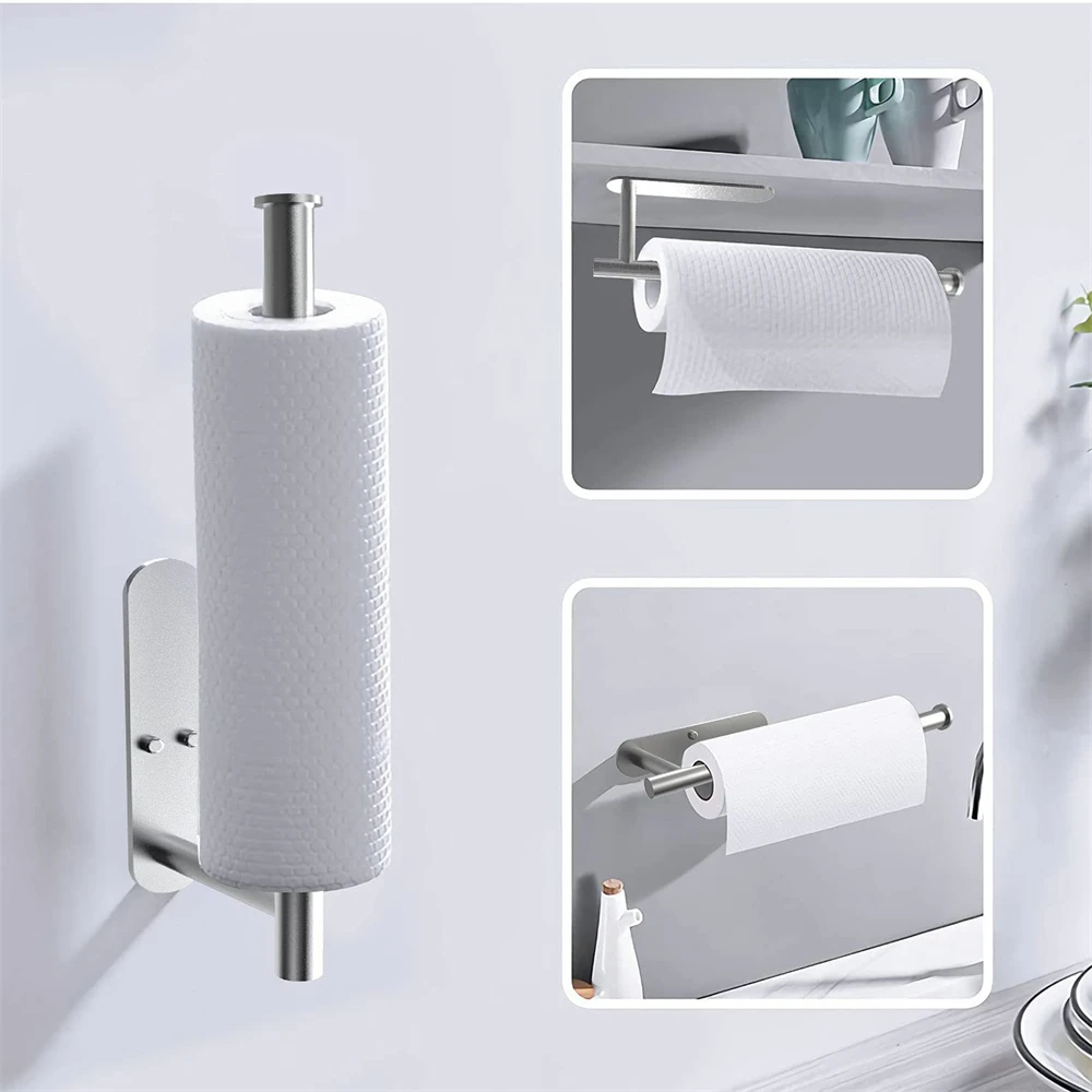 1~2PCS Toilet Paper Rack Bathroom Paper Towel Holder Adhesive Absorbent Paper Dispenser WC Kitchen Hardware Storage Accessories