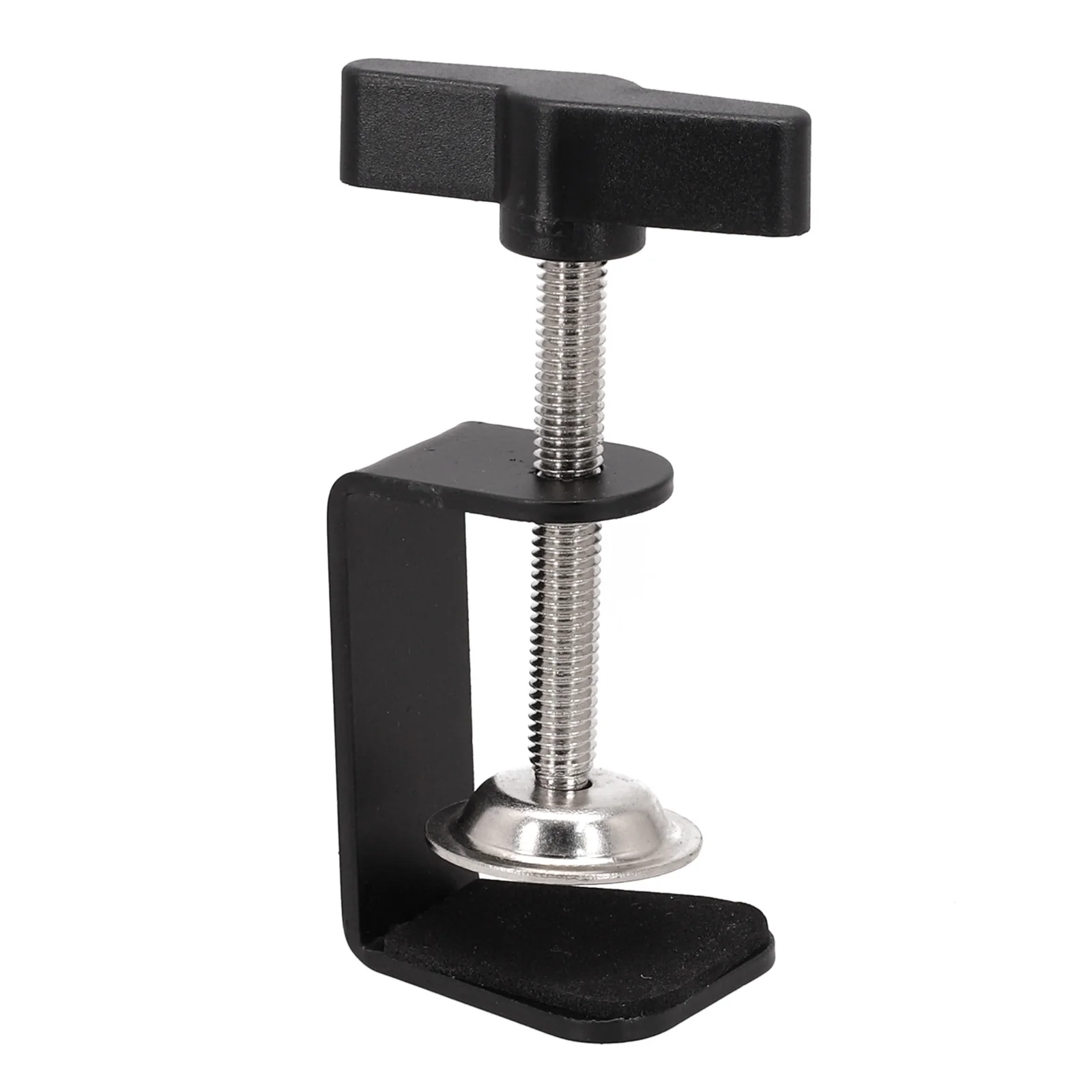 Table Mount Clamp Clamp Home Office Shop C-shaped Design Silicone Pad Stable Metal Base 5cm Height Securely Mount