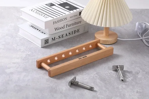 YAQi Beech Wood Razor Holder For Safety Razors