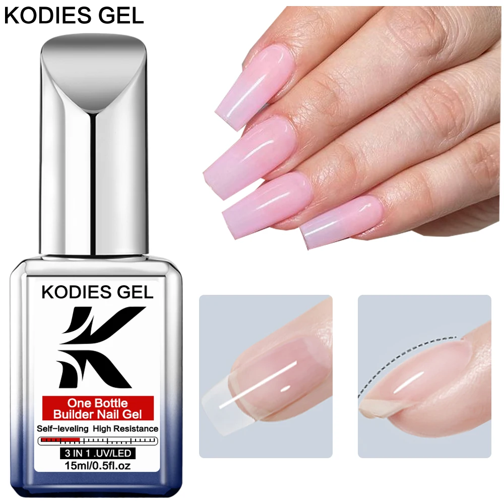 KODIES GEL 10 Colors Builder Nail Gel Polish 15ML Self Leveling Construction Gel Varnish Vernis Semi Permanent UV Extention Gels