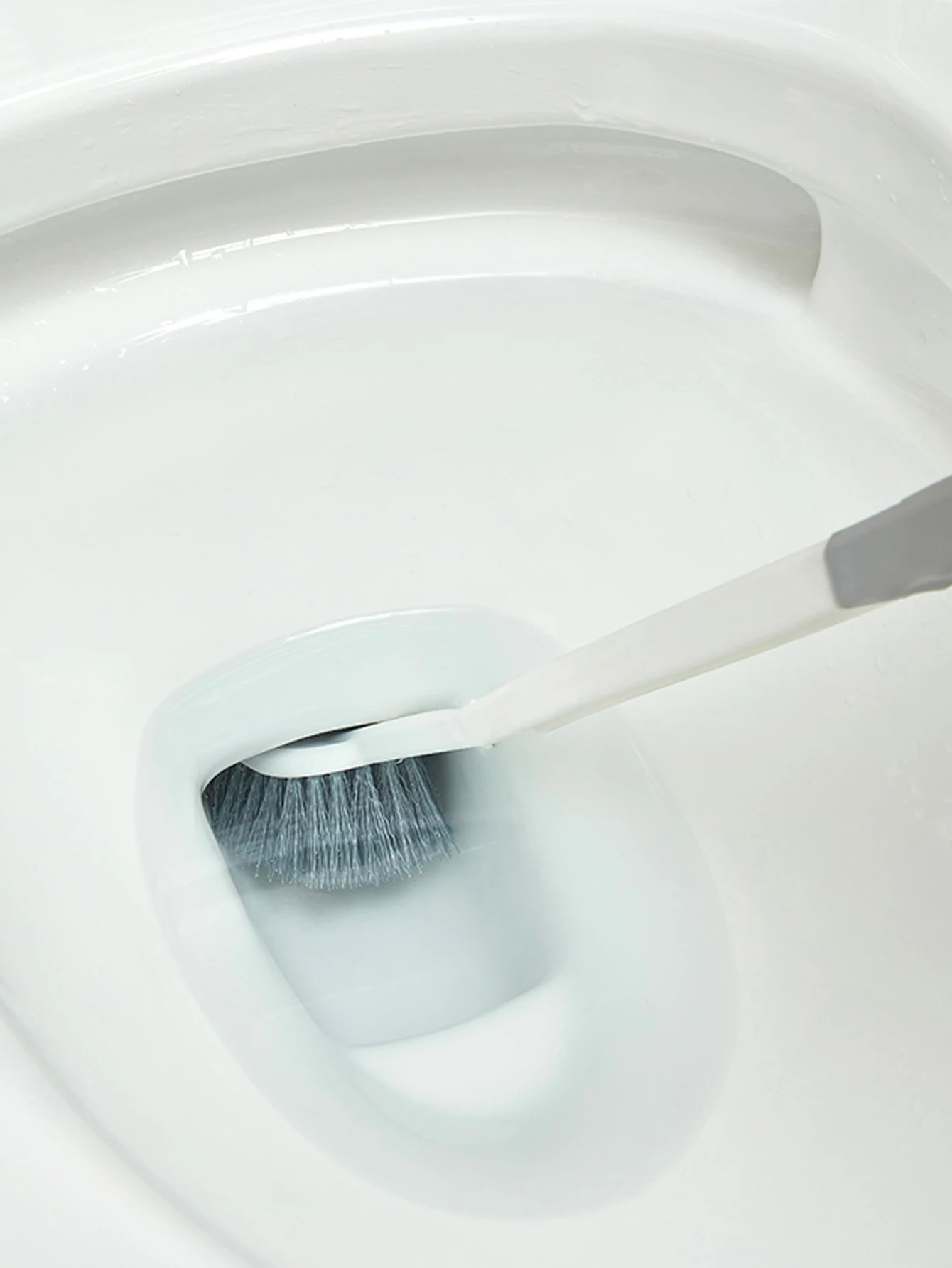 Long Handled Toilet Brush Suction Cup Type Hole Free Wall Mounted Double-Sided Elbow No Dead Corners Cleaning Squatting Sink