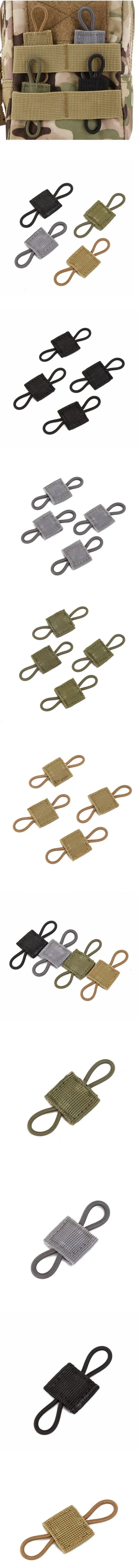 10pcs MOLLE Elastic Nylon Webbing Ribbon Buckle Outdoor Hiking Hunting Backpack Vest PTT Antenna Stick Pipe Binding Retainer