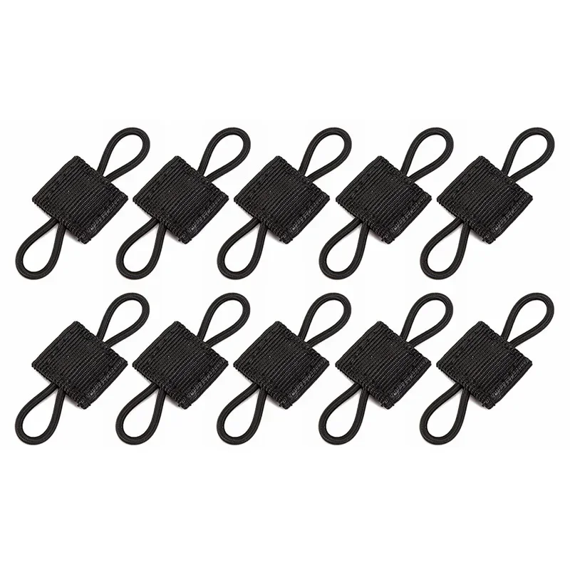 10pcs MOLLE Elastic Nylon Webbing Ribbon Buckle Outdoor Hiking Hunting Backpack Vest PTT Antenna Stick Pipe Binding Retainer