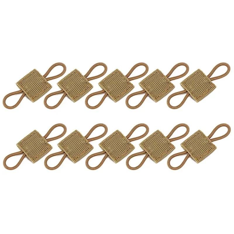 10pcs MOLLE Elastic Nylon Webbing Ribbon Buckle Outdoor Hiking Hunting Backpack Vest PTT Antenna Stick Pipe Binding Retainer