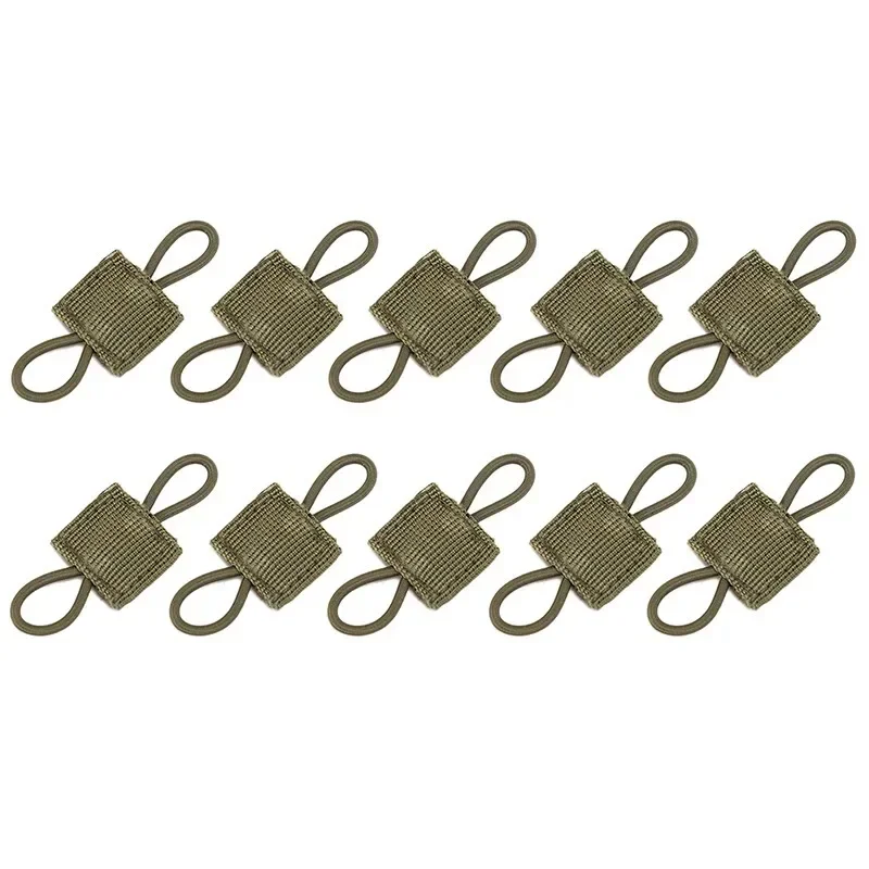 10pcs MOLLE Elastic Nylon Webbing Ribbon Buckle Outdoor Hiking Hunting Backpack Vest PTT Antenna Stick Pipe Binding Retainer