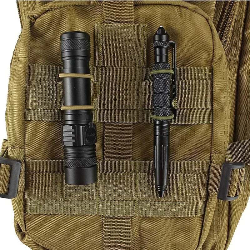 10pcs MOLLE Elastic Nylon Webbing Ribbon Buckle Outdoor Hiking Hunting Backpack Vest PTT Antenna Stick Pipe Binding Retainer