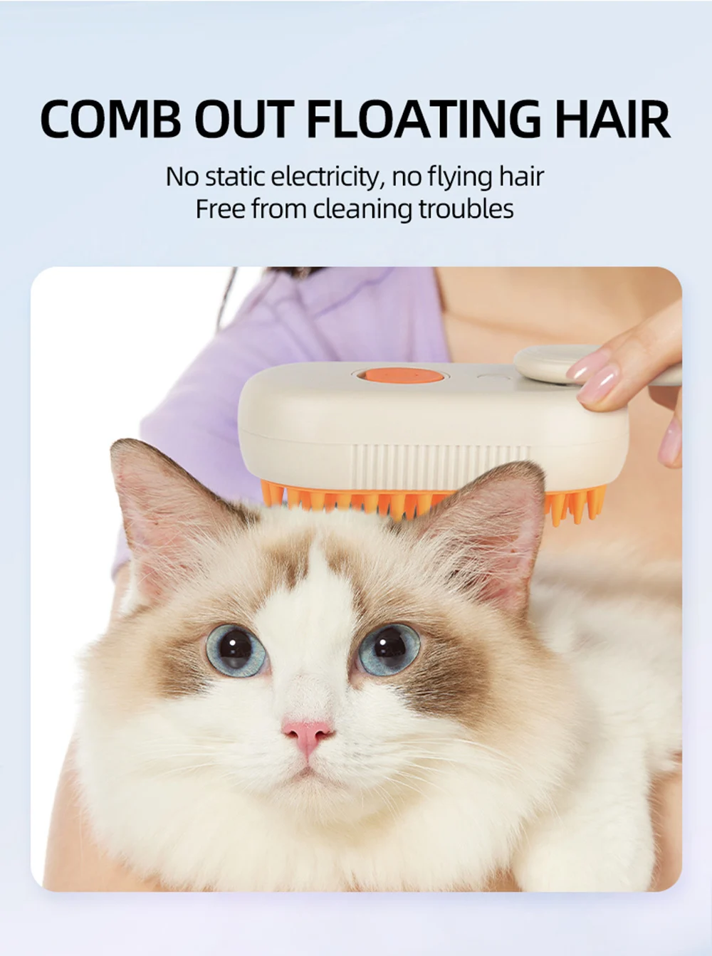 Newest Cat Dog Spray Comb Pet Grooming Accessories Multi Functional Cats Massage Brush Hair Removal Combs Cepillo Vapor Gato
