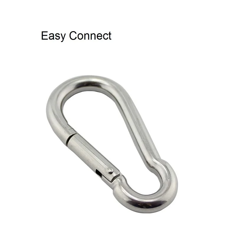 Carabiner Hook Marine Stainless Steel 50mm 60mm 70mm 80mm Length Large Heavy Duty Stainles Carabiner