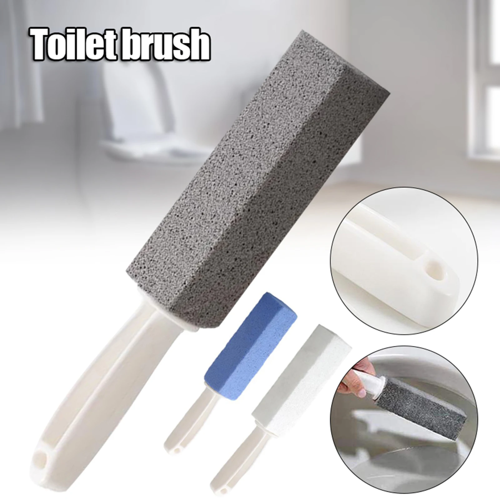 Pumice Stone Toilet Clean Brush Remove Hard Water Rings and Rust Suitable for Toilet Bowl Sink Tile