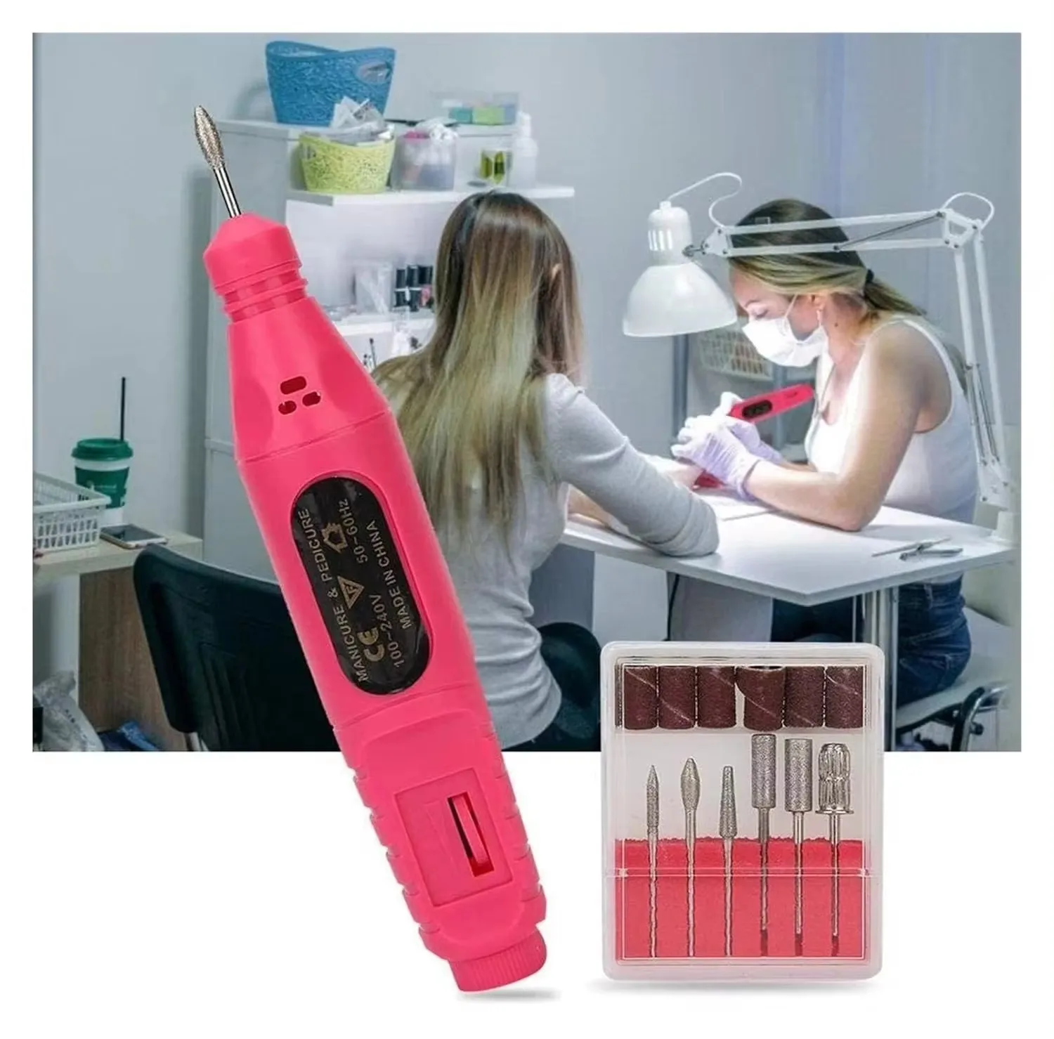 LINMANDA Nail Art Kit with 54W UV 18Pcs Lamp Glue Dryer Polisher Dead Skin Remover Finger Separator Manicure Pedicure Home Use