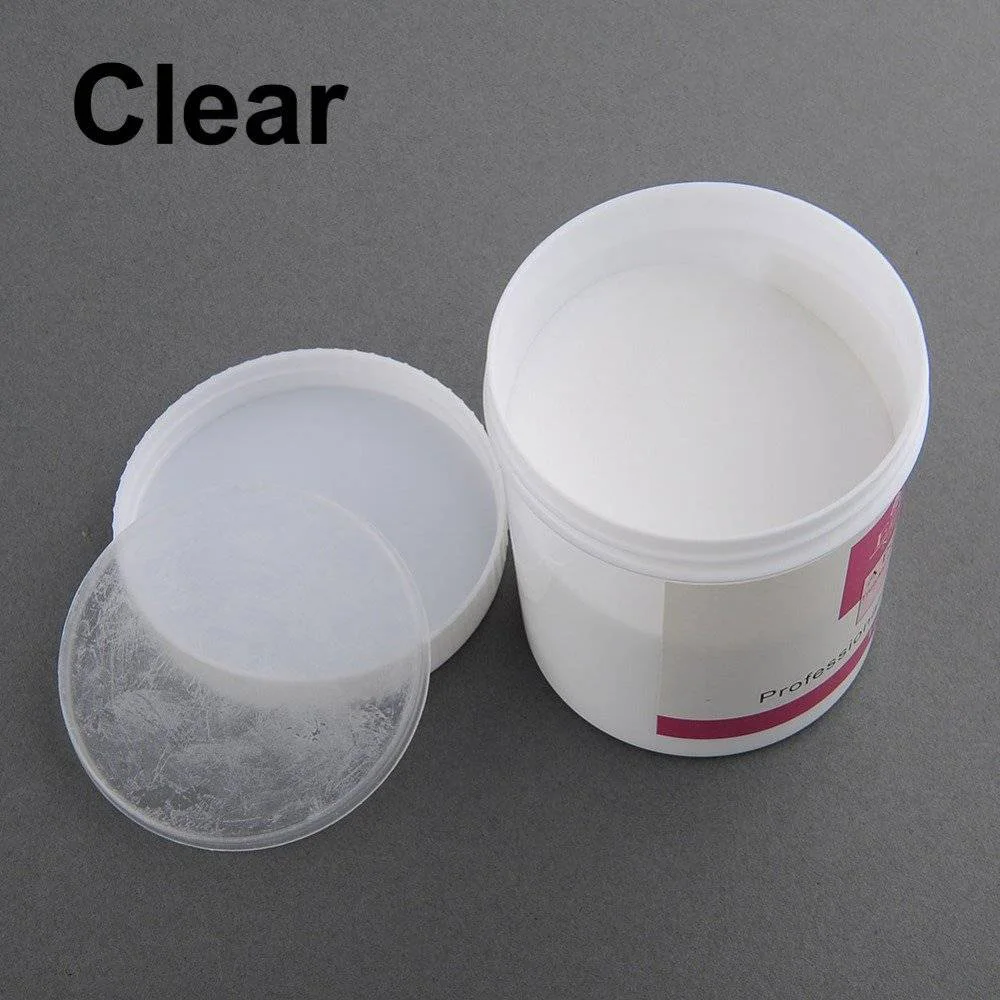 120ML 4.23 OZ Acrylic Nail Powder Pink Clear & White Acrylic Crystal Powder Odor-Free Bubble-Free No Need Nail Lamp Long-Lasting