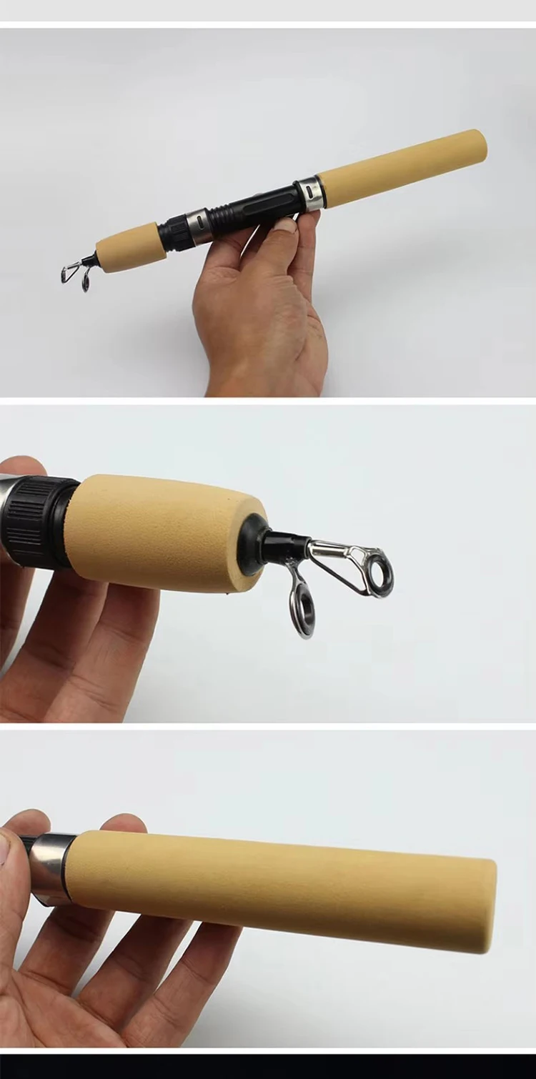 WEIHE  0.6m 0.8m 1m Fishing Tackle Carbon Mini Winter Ice Fishing Shrimp Rod