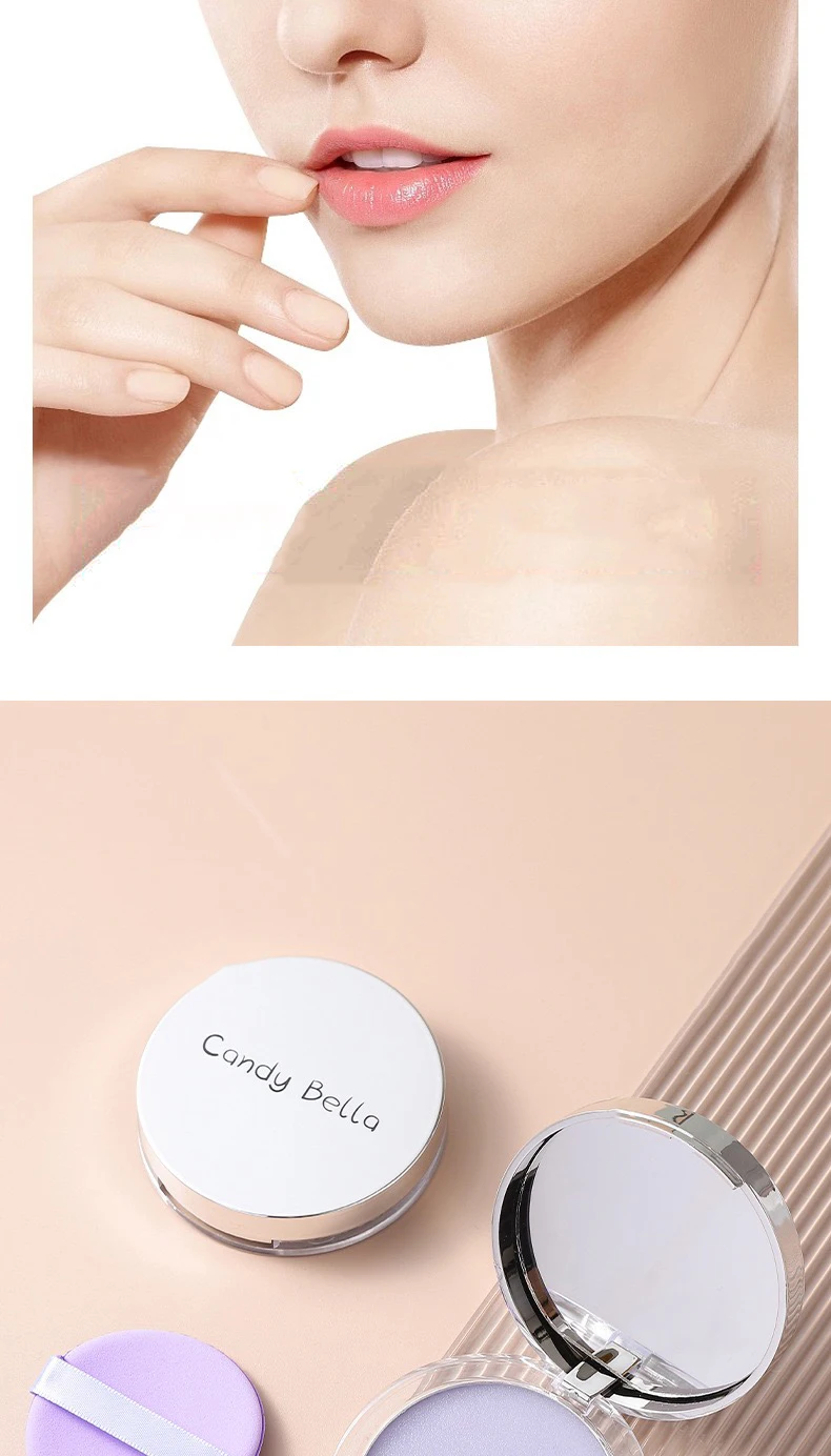 1PC Candy Bella Violet Cream To Powder Skin-friendly Skin Natural Face Long Lasting Oil-controlling Contouring Powder Cosmetics