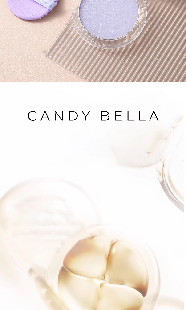 1PC Candy Bella Violet Cream To Powder Skin-friendly Skin Natural Face Long Lasting Oil-controlling Contouring Powder Cosmetics