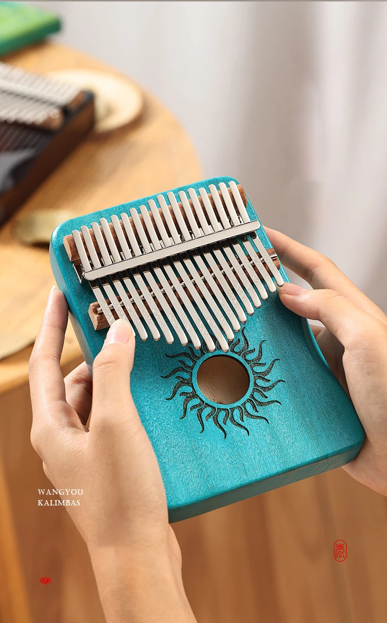 Hluru 17 21 Keys Kalimba Finger Piano Kalimba Thumb Piano Keyboard Musical Instrument Mbira for Beginner Music Lover Gifts