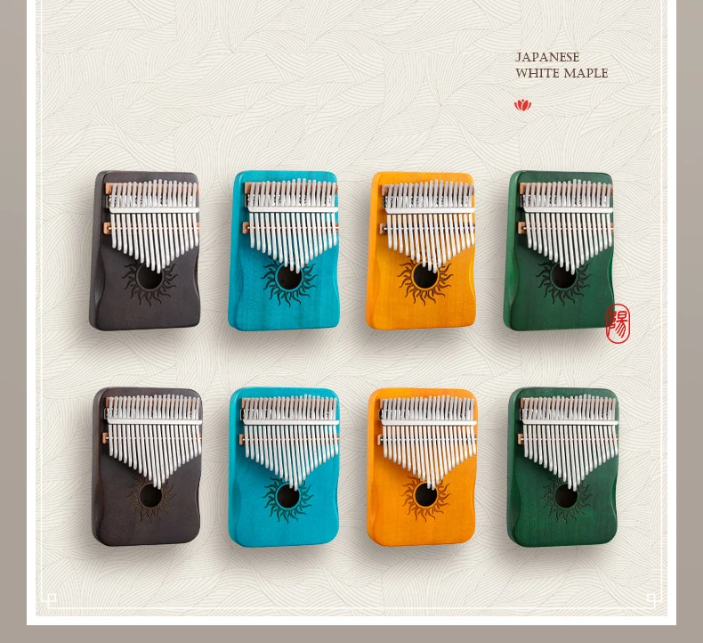 Hluru 17 21 Keys Kalimba Finger Piano Kalimba Thumb Piano Keyboard Musical Instrument Mbira for Beginner Music Lover Gifts