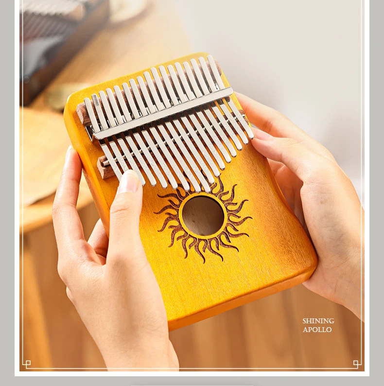 Hluru 17 21 Keys Kalimba Finger Piano Kalimba Thumb Piano Keyboard Musical Instrument Mbira for Beginner Music Lover Gifts