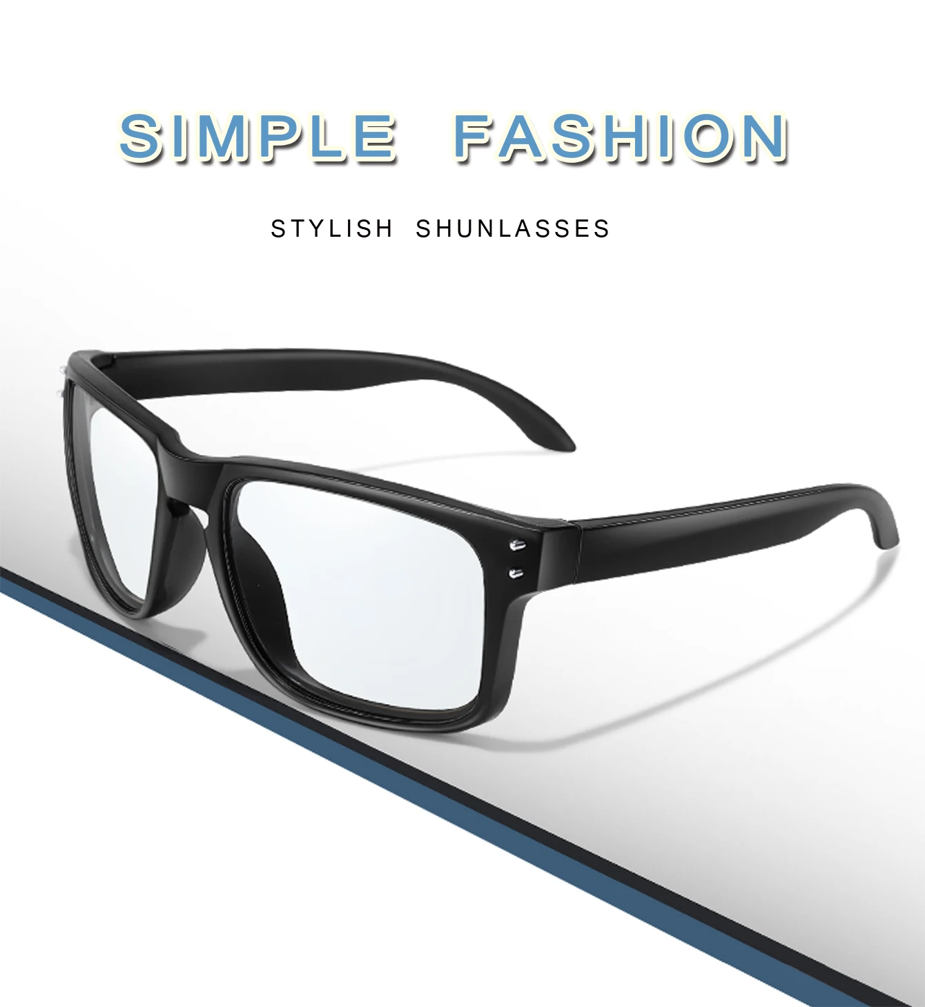 Simple Fashion Photochromic Cycling Sunglasses Men Women Outdoor Sport Mtb Bicycle Eyewear Square Windproof Classic Goggles