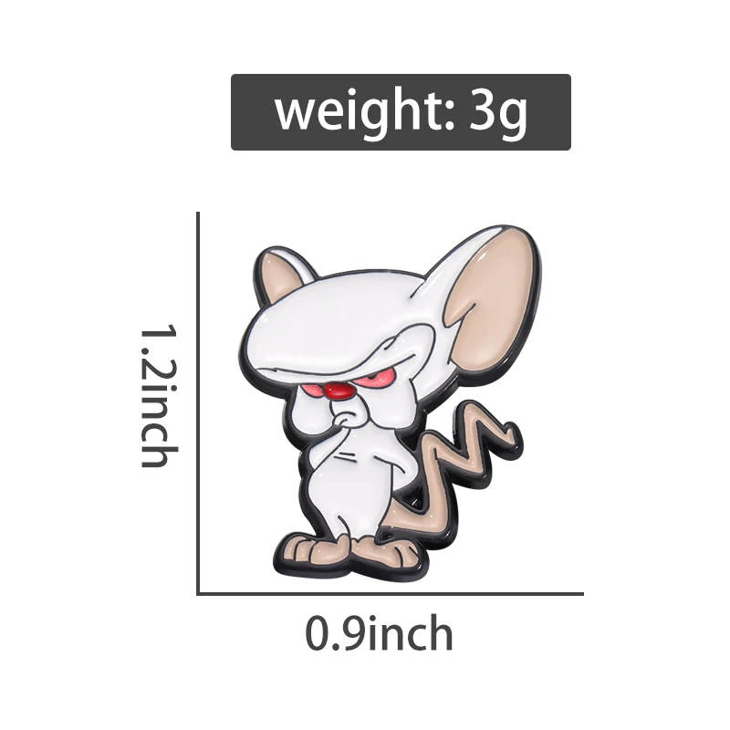 Cartoon Anime Mouse Brooch Enamel Pins Creative Classic Comedy Animation Brooches Lapel Pin Backpack Clothes Accessory Jewelry