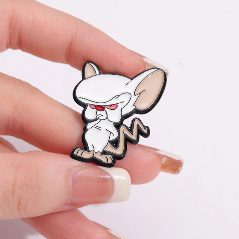 Cartoon Anime Mouse Brooch Enamel Pins Creative Classic Comedy Animation Brooches Lapel Pin Backpack Clothes Accessory Jewelry