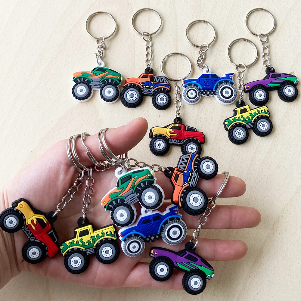 Racing Monster Truck Birthday Party Supplies Tableware Gift Bag Keychain Temporary Tattoos Stickers Balloon Slap Bracelets