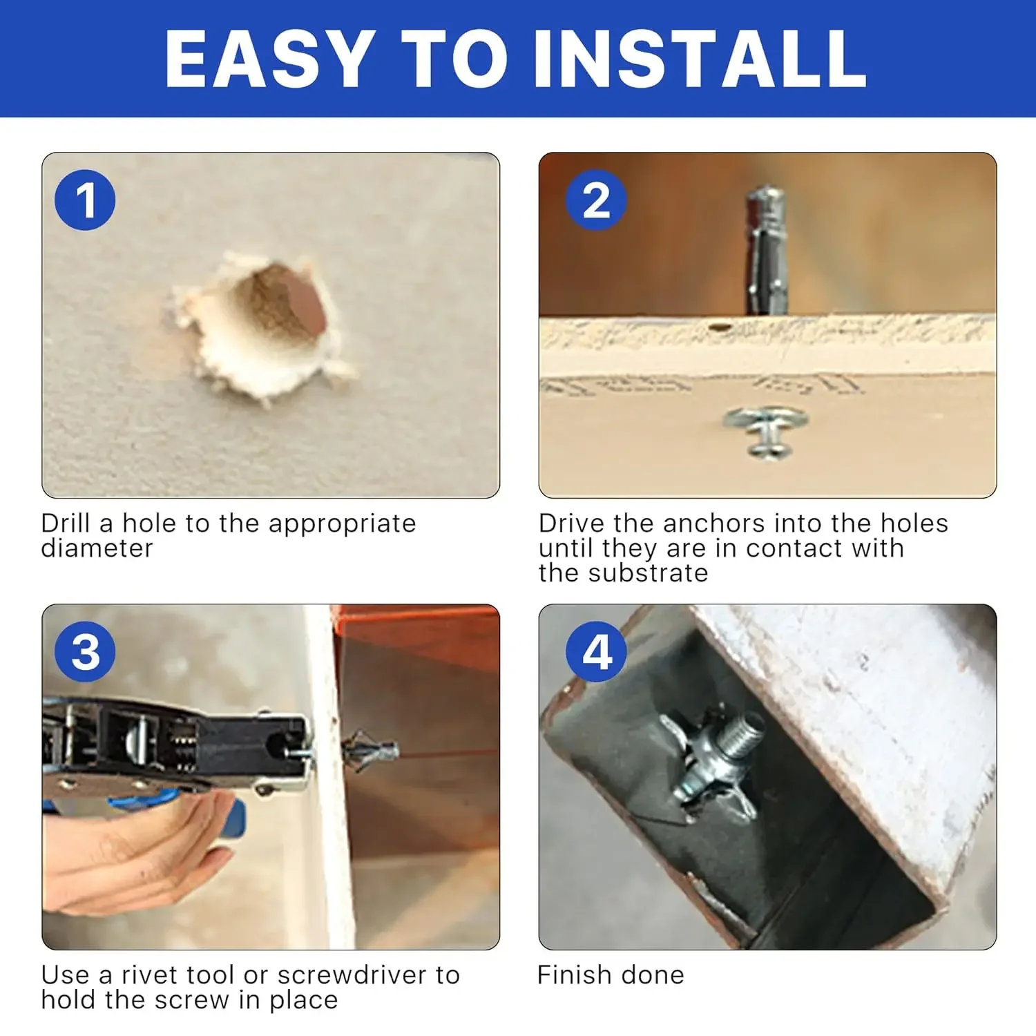 Petal Screw Jack Nuts Screw Anchors Petal Expansion Plugs for Curtain Expansion Clamp Petal Rivet Lock Bolt Board Wall Fasteners
