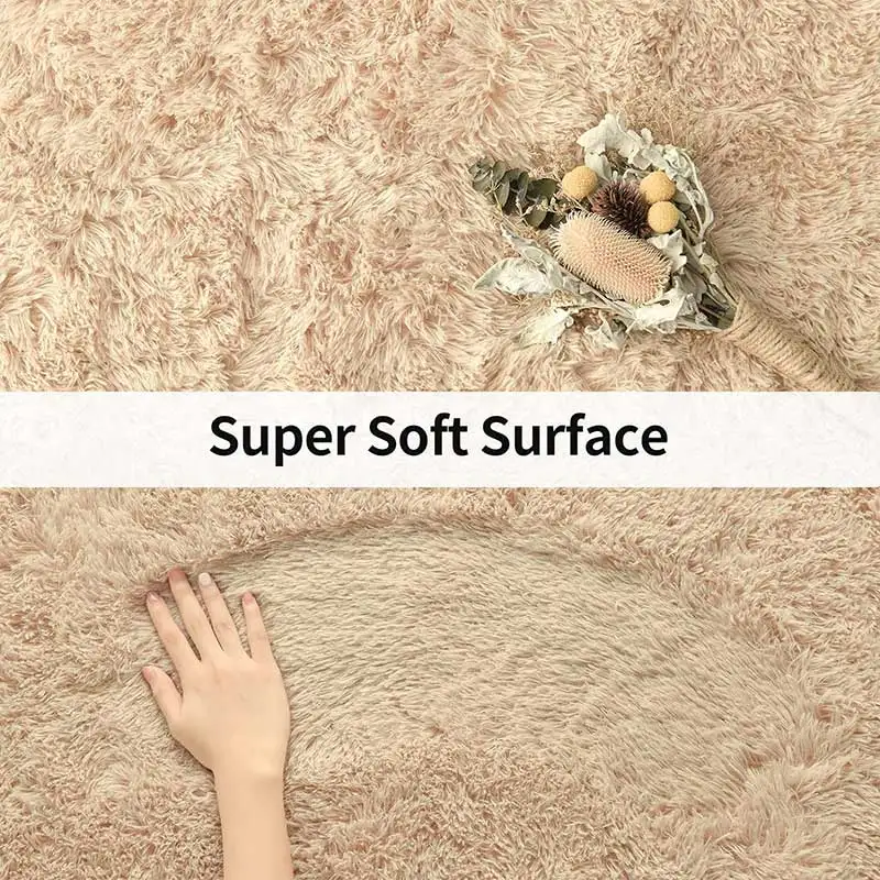 Pink Bedroom Carpet For Children's Room Cute Girls Floor Soft Mat Living Room Decoration White Fluffy Large Kids Bedside Rugs