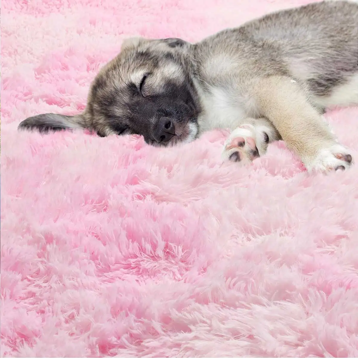 Pink Bedroom Carpet For Children's Room Cute Girls Floor Soft Mat Living Room Decoration White Fluffy Large Kids Bedside Rugs