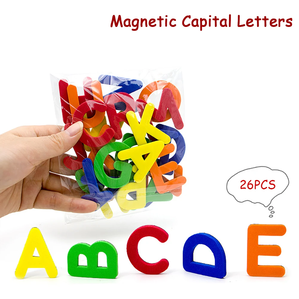 Magnetic Letters Numbers Alphabet ABC 123 Fridge Magnets Plastic Educational Preschool Learning Toy Set Uppercase Lowercase Math