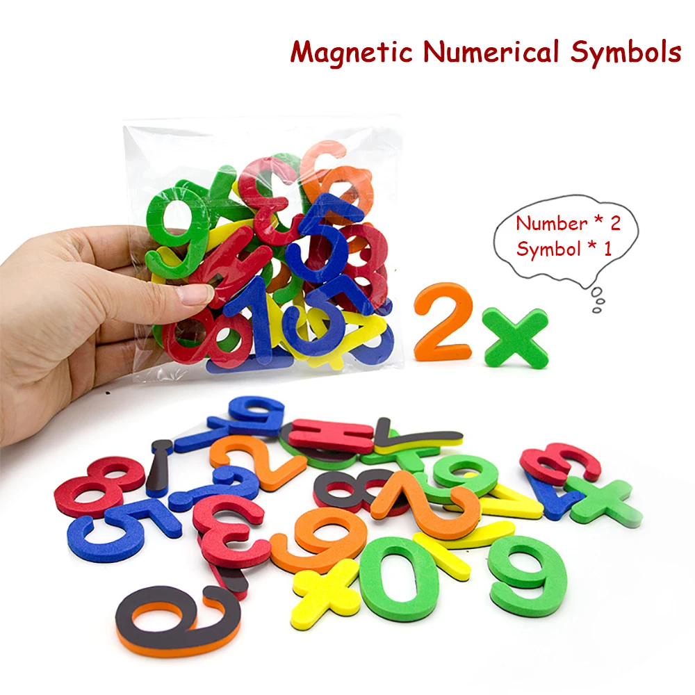 Magnetic Letters Numbers Alphabet ABC 123 Fridge Magnets Plastic Educational Preschool Learning Toy Set Uppercase Lowercase Math