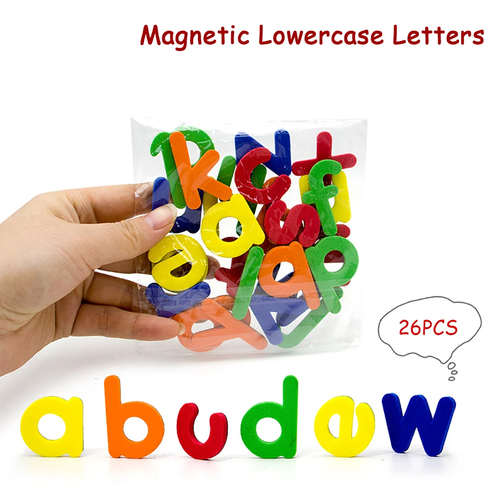 Magnetic Letters Numbers Alphabet ABC 123 Fridge Magnets Plastic Educational Preschool Learning Toy Set Uppercase Lowercase Math