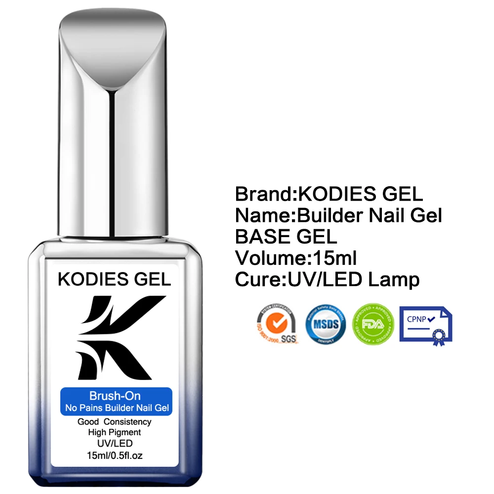 KODIES GEL Biabs Builder Nail Gel Polish Brush On Violet Pink Construction Gel for Extension High Viscosity Hard Gellak Manicure