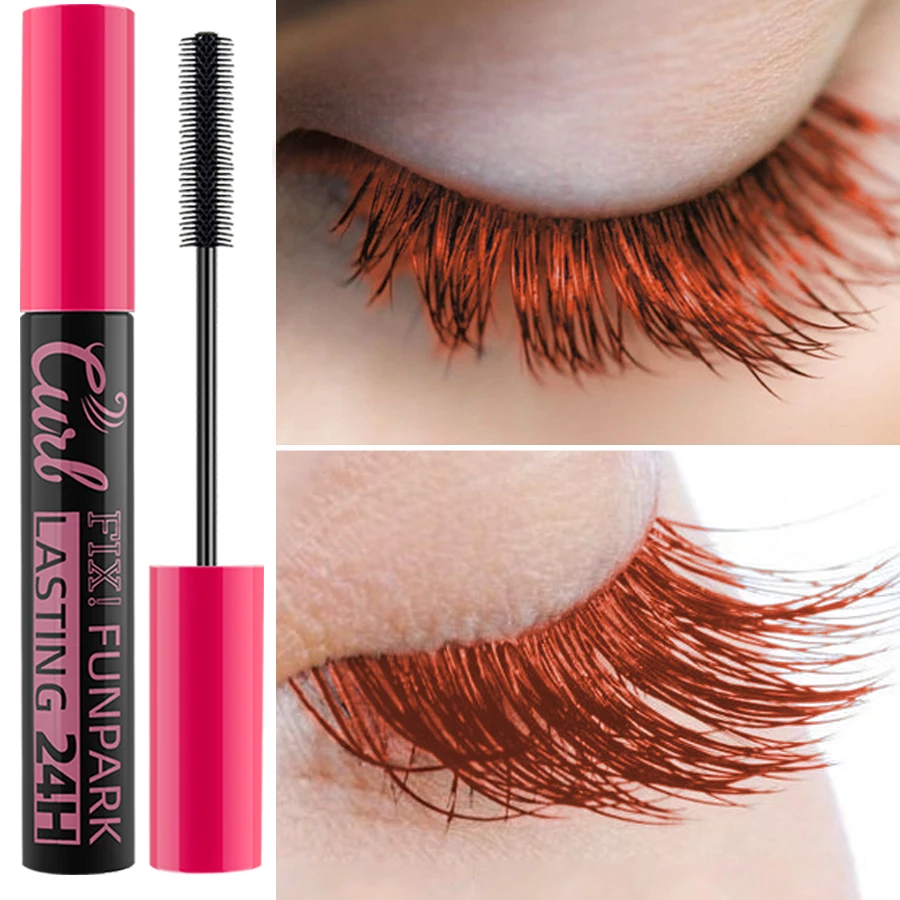 9 Color Mascara Thick Curl Waterproof Natural Eyelash Long Lasting Blue White Green Pink Black Eye Makeup Korean Cosmetics