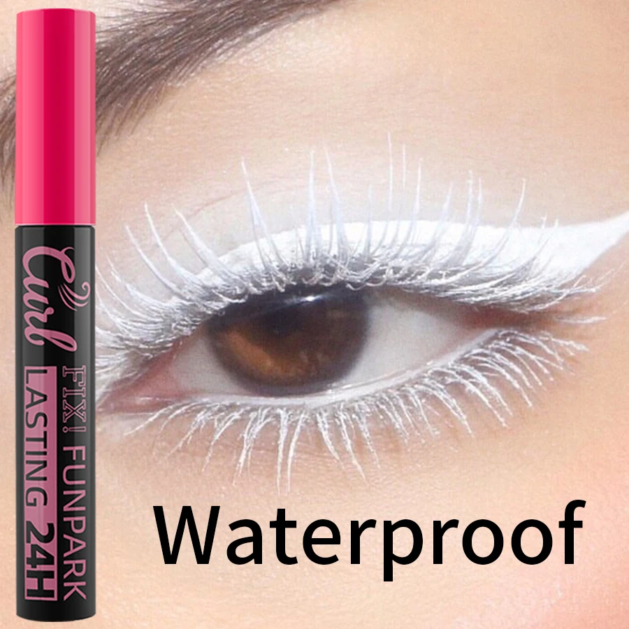 9 Color Mascara Thick Curl Waterproof Natural Eyelash Long Lasting Blue White Green Pink Black Eye Makeup Korean Cosmetics