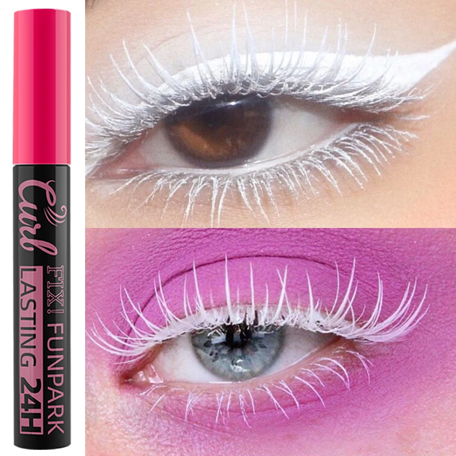 9 Color Mascara Thick Curl Waterproof Natural Eyelash Long Lasting Blue White Green Pink Black Eye Makeup Korean Cosmetics
