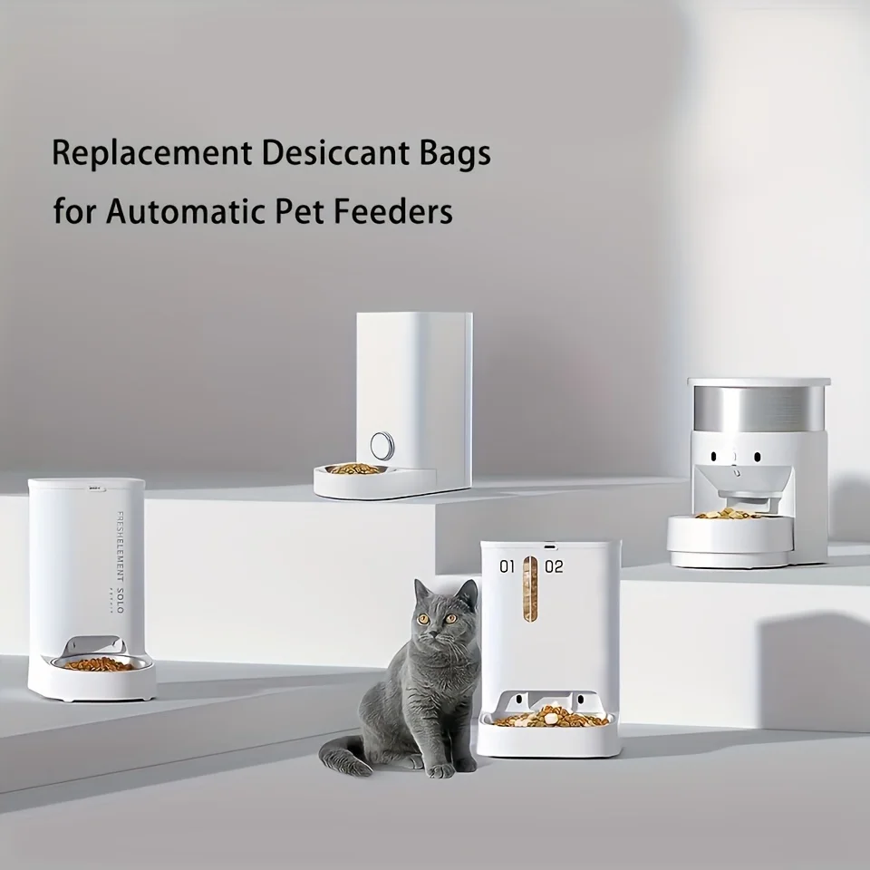 10 Packs Replaced Desiccant 20 Gram for All Smart Petkit Cat Dog Feeders, Silica Gel Desiccant for Storage, Food Safe Desiccant