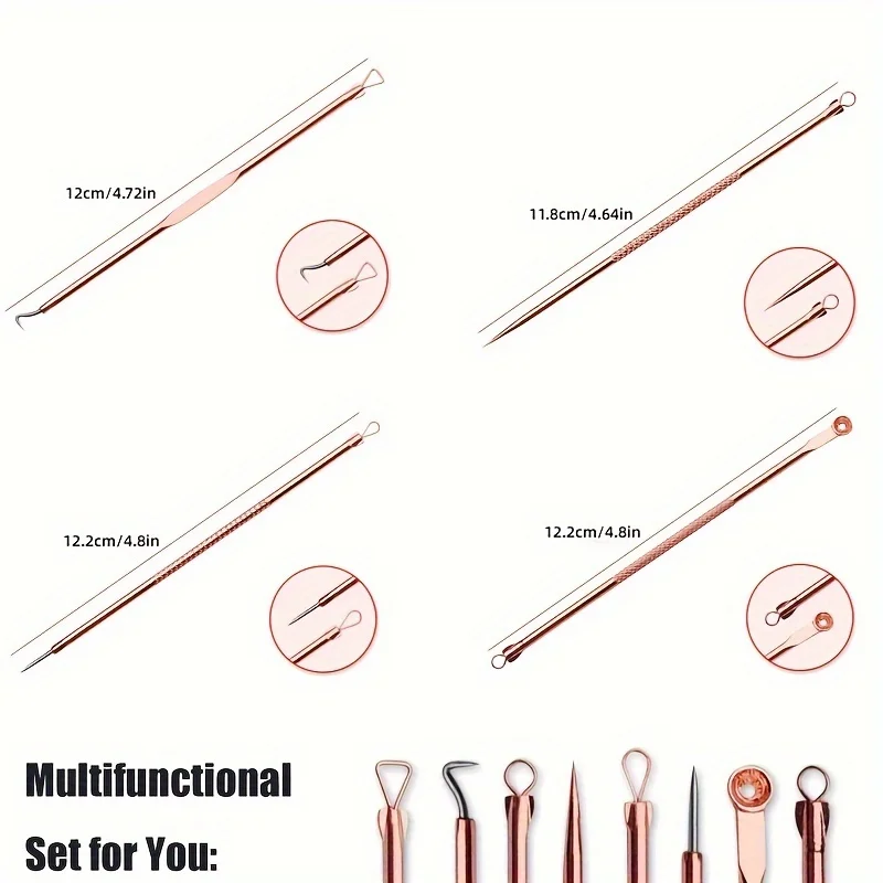 4Pcs Blackhead Remover Acne Needle Facial Cleansing Acne Extractor Remove Blackhead Pores Cleaning Tools