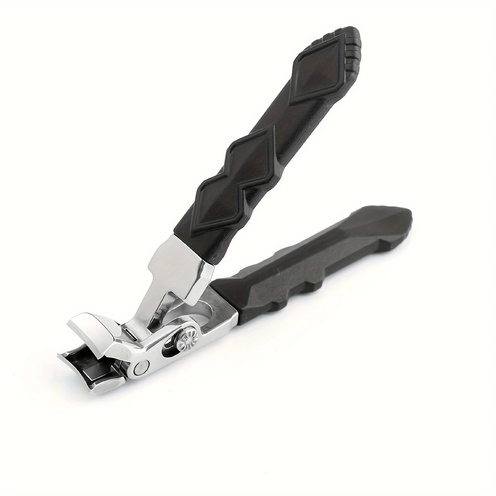Professional Stainless Steel Toenail Clippers for Seniors, Wide Jaw, Angled Head, Concave Blade