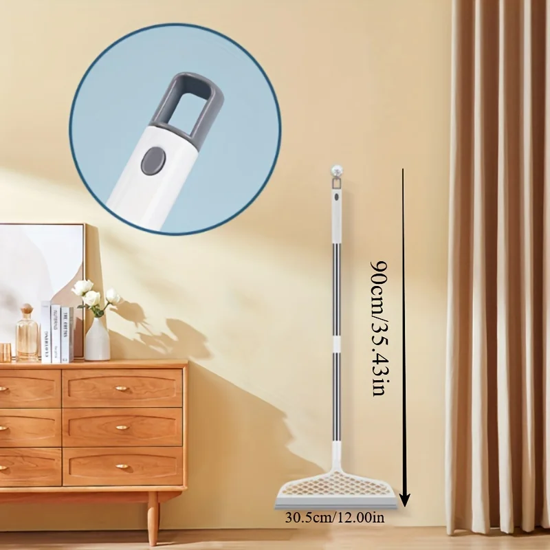 Magic broom with detachable head and double-sided silicone scraper