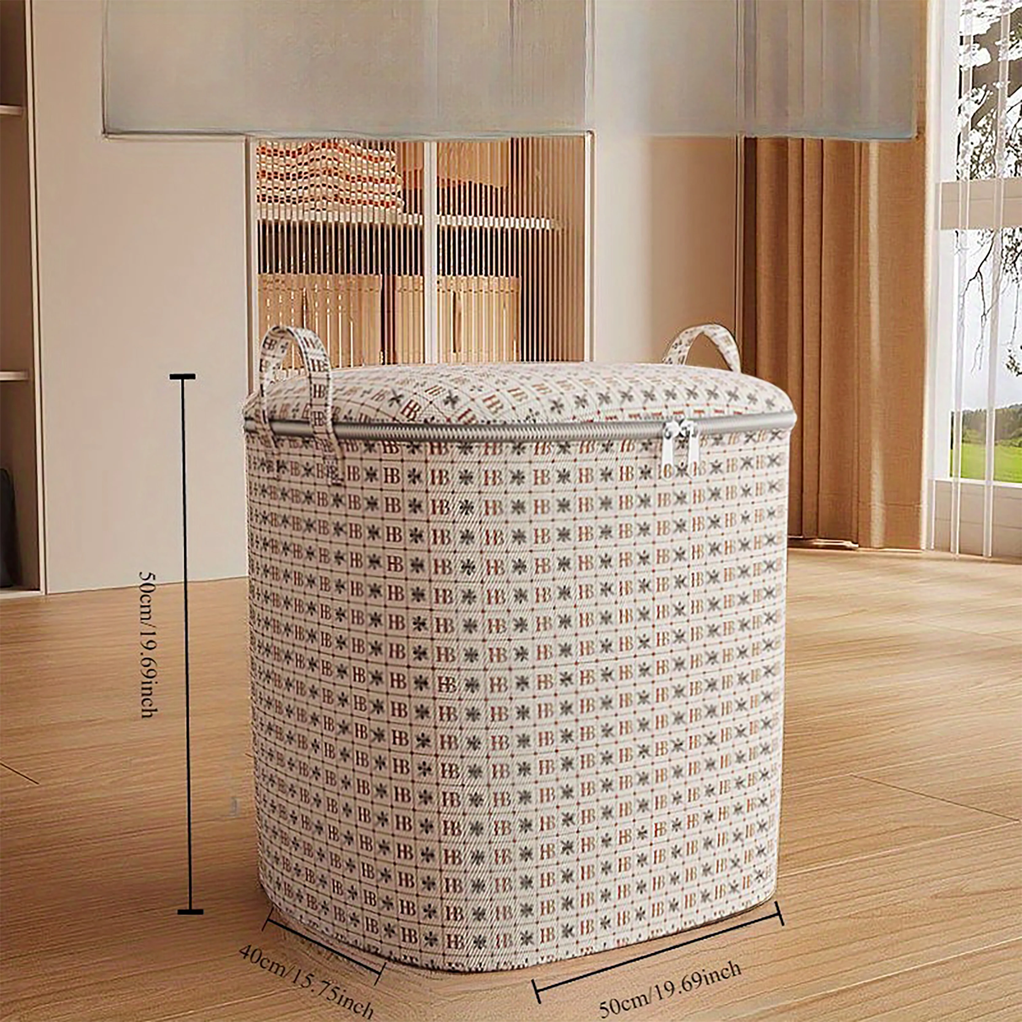 Home Storage Bag Large-Capacity Multifunctional Closet Organizers with Handle and Lids Moving Quilt Storage Basket