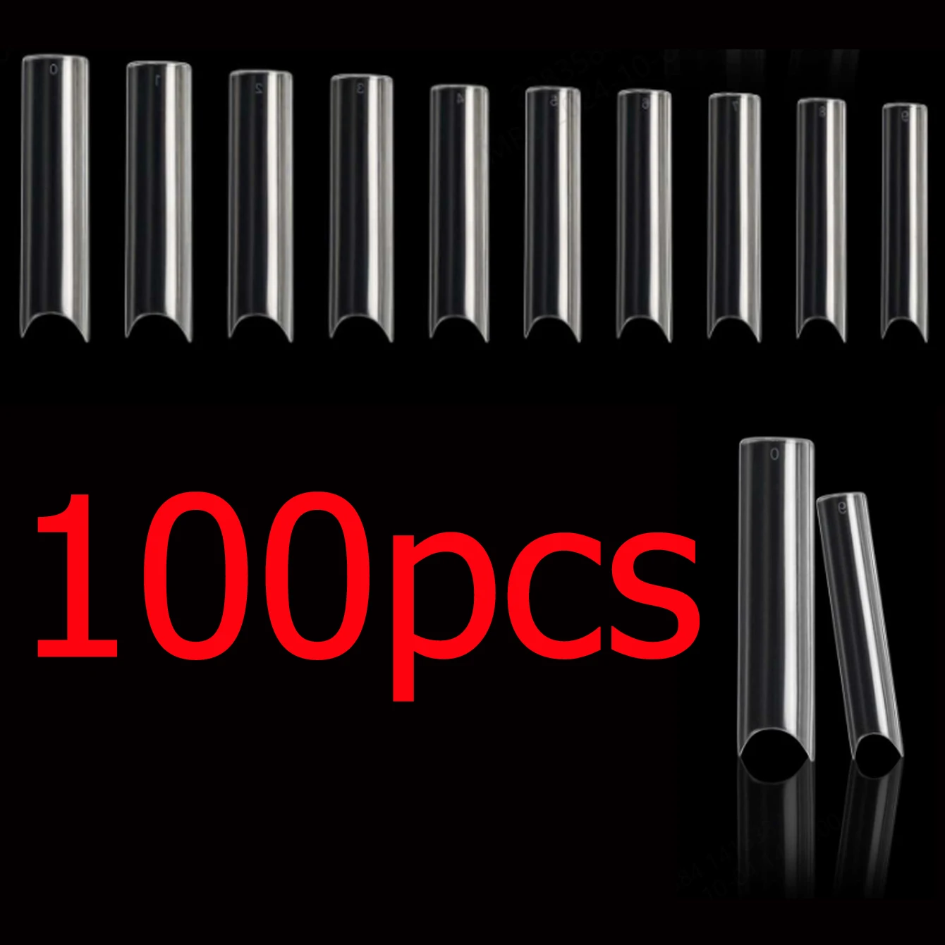 100pcs/Box XXL Extra Straight Nail Tips Long Square Coffin False Nails C Curved ABS Fake Nails Manicure Salon Nail Art Tools