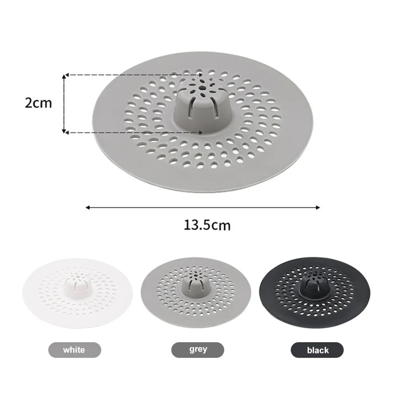 Anti-blocking Silicone Floor Drain Sticker Bathroom Sewer Hair Filter Drain Cover Floor Drain Mat for Kitchen Anti-cockroach