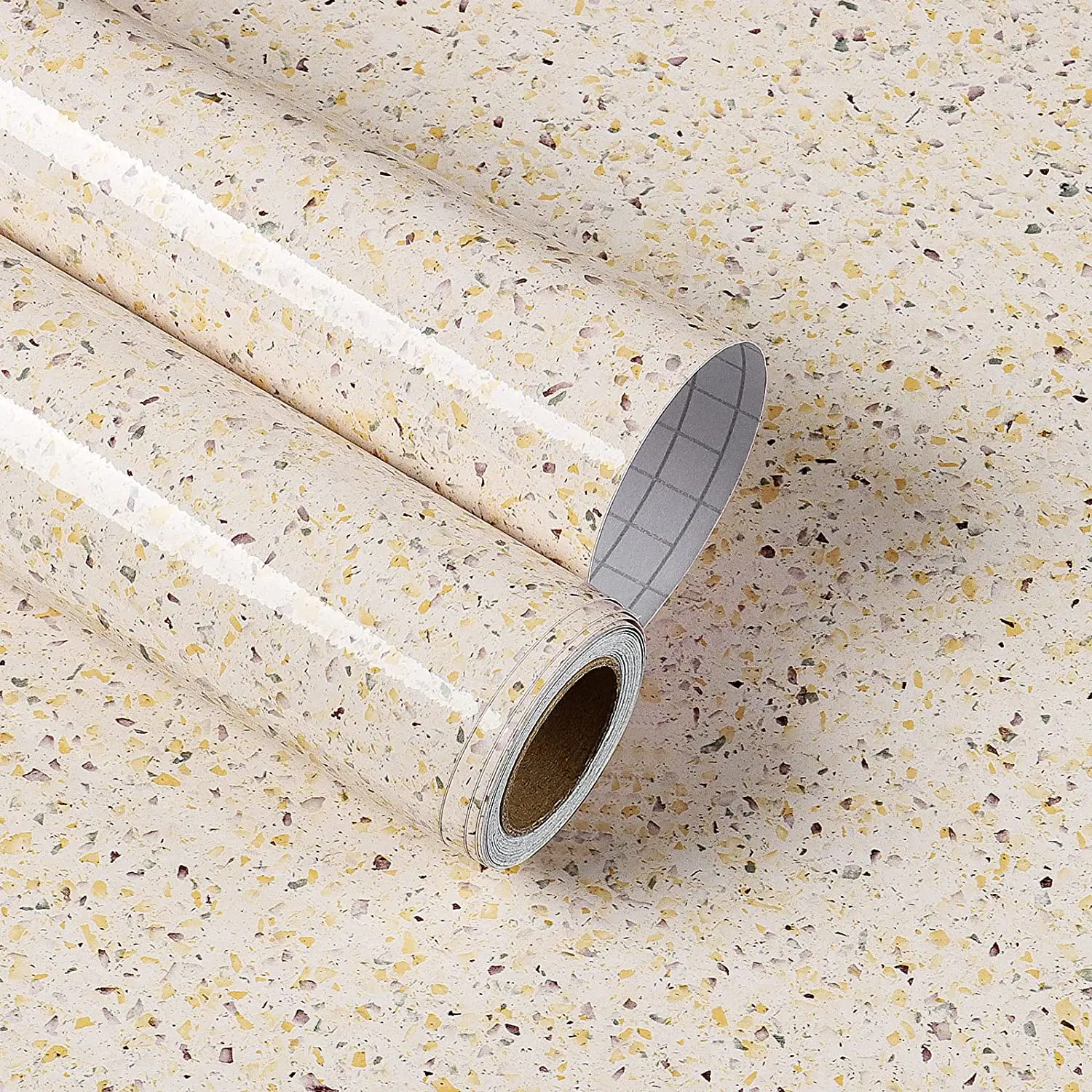 Terrazzo Countertops Waterproof Kitchen Countertop Marble Wallpaper Vinyl Self Adhesive White Granite Countertop Contact Paper
