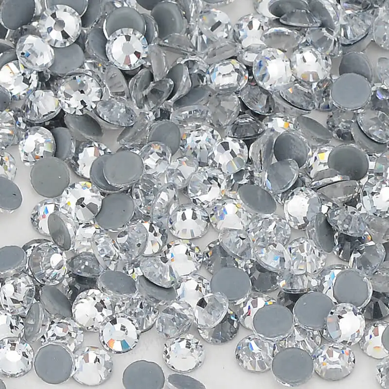 QIIY SS6-SS20 1440Pcs Top Glass Crystal Hotfix Rhinestones Flatback Glitter Stones Nail Art Decorations DIY Accessoriesries