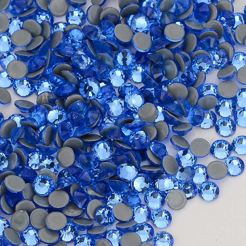 QIIY SS6-SS20 1440Pcs Top Glass Crystal Hotfix Rhinestones Flatback Glitter Stones Nail Art Decorations DIY Accessoriesries