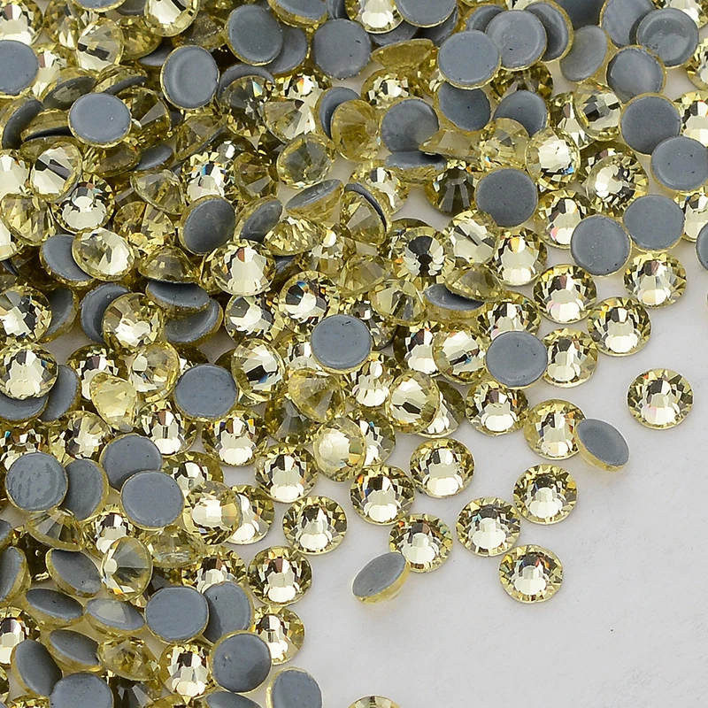 QIIY SS6-SS20 1440Pcs Top Glass Crystal Hotfix Rhinestones Flatback Glitter Stones Nail Art Decorations DIY Accessoriesries
