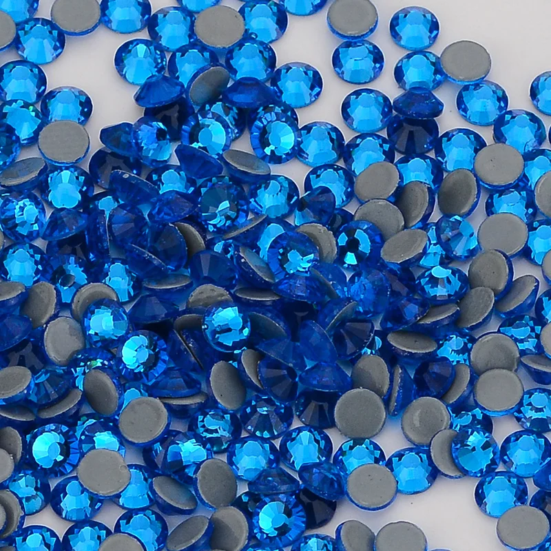 QIIY SS6-SS20 1440Pcs Top Glass Crystal Hotfix Rhinestones Flatback Glitter Stones Nail Art Decorations DIY Accessoriesries