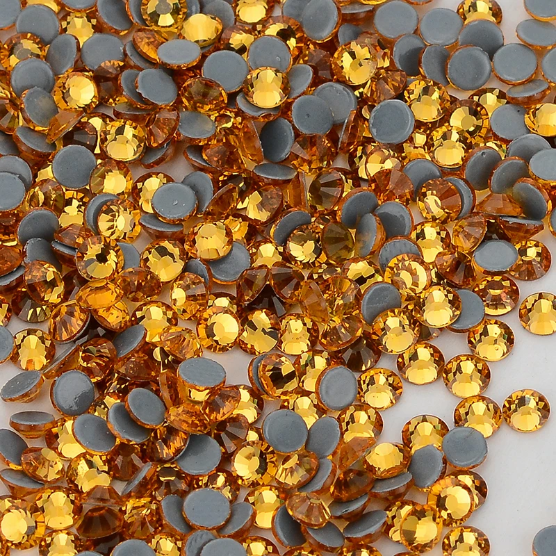 QIIY SS6-SS20 1440Pcs Top Glass Crystal Hotfix Rhinestones Flatback Glitter Stones Nail Art Decorations DIY Accessoriesries