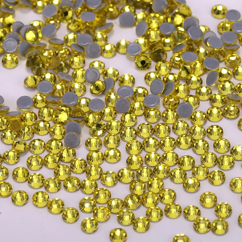 QIIY SS6-SS20 1440Pcs Top Glass Crystal Hotfix Rhinestones Flatback Glitter Stones Nail Art Decorations DIY Accessoriesries